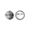 White Floral Logo Small Pin Button