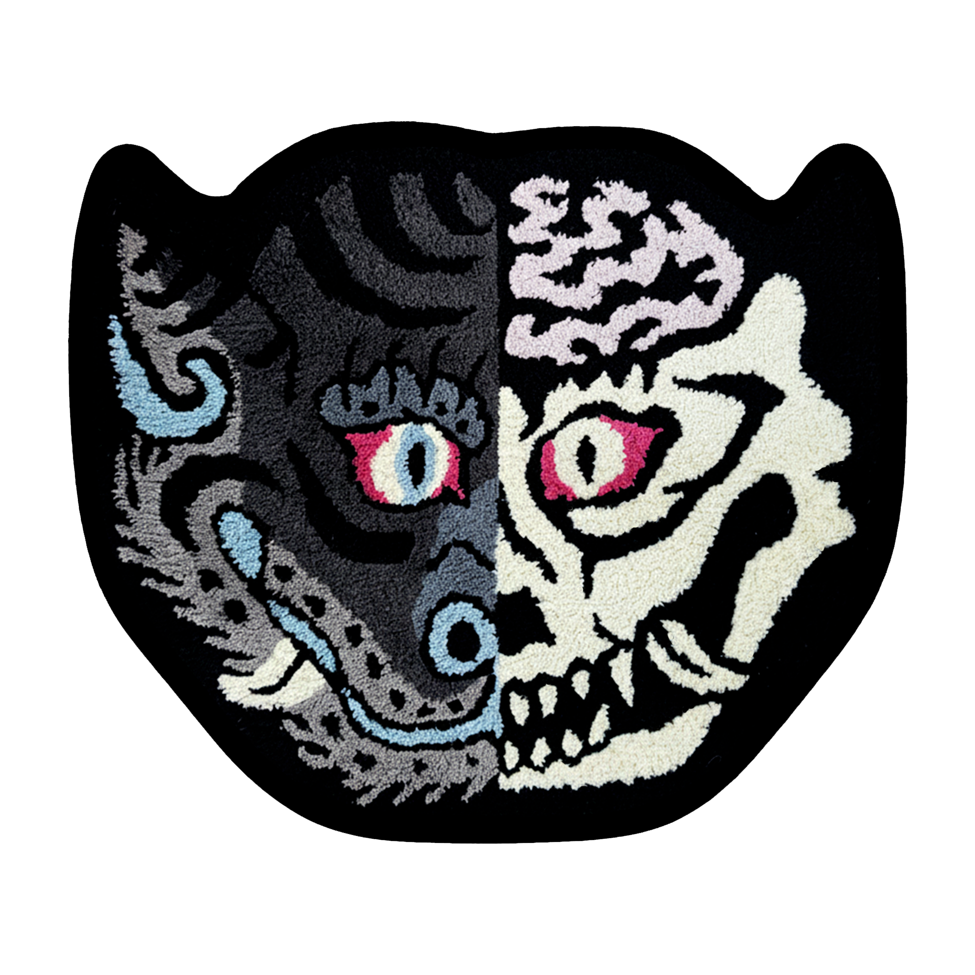 Dissected Tiger Head Door Rug