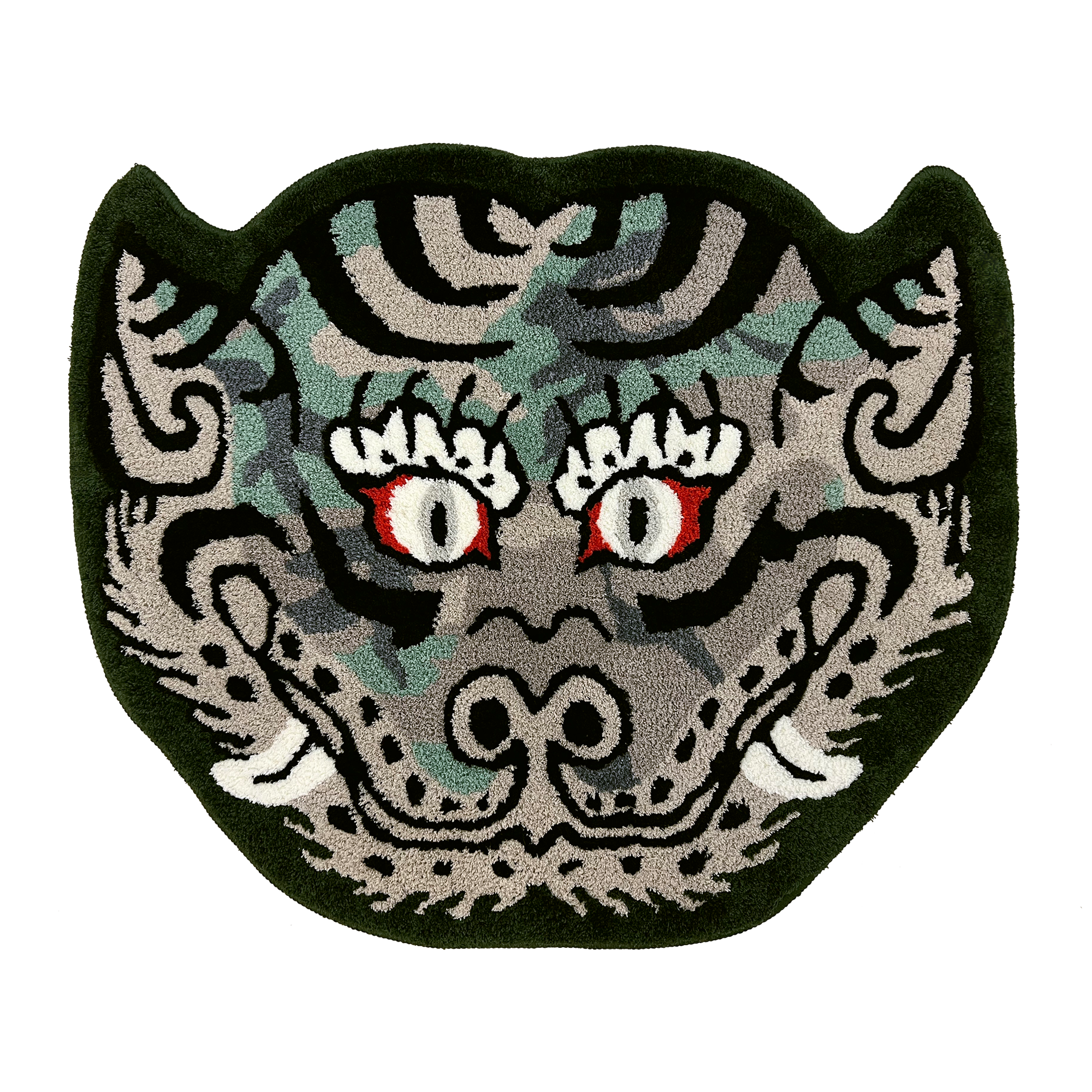 Camo Tiger Head Door Rug