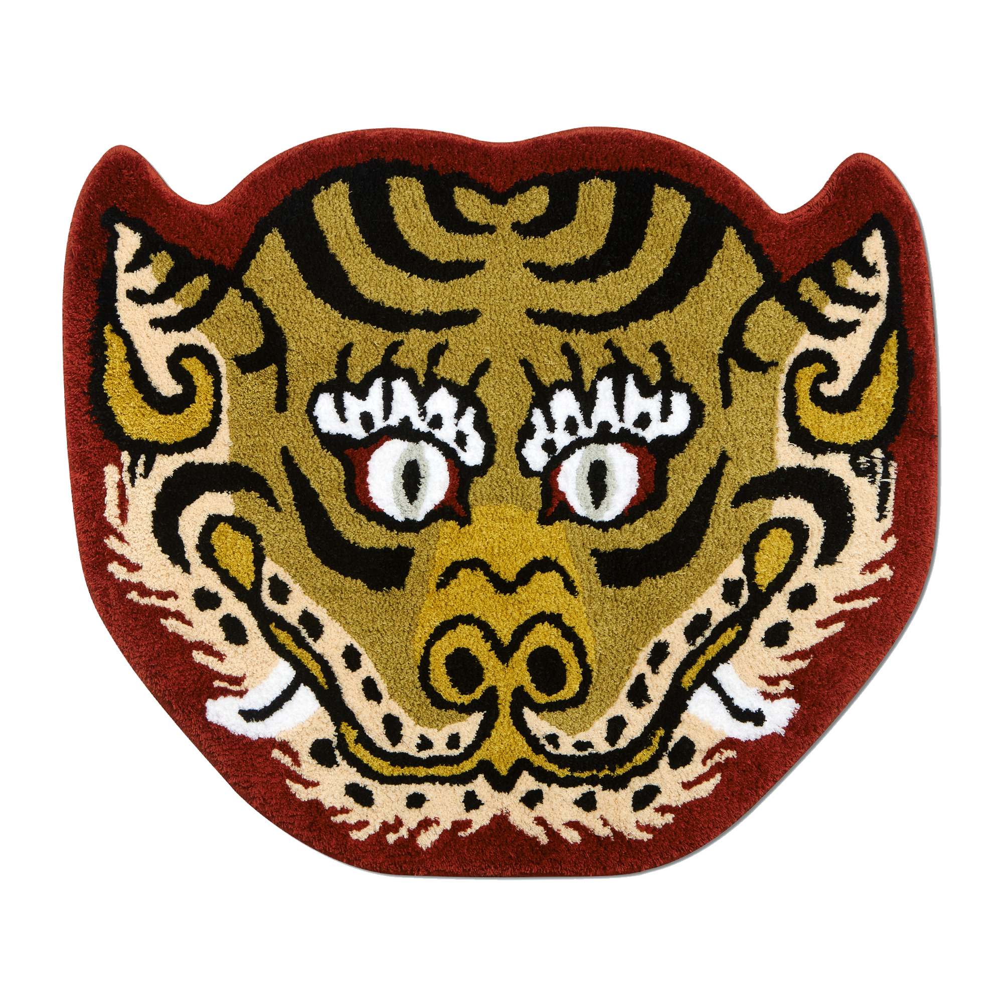 Vintage Tiger Head Door Rug