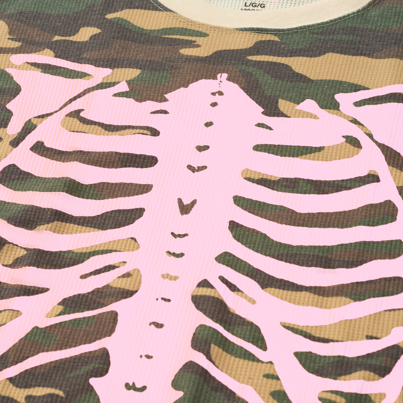Bootleg Forest Camo Skeleton Thermal Crew - Pink (New)