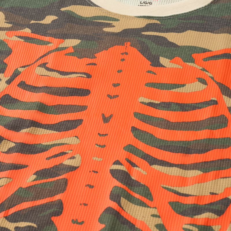 Bootleg Forest Camo Skeleton Thermal Crew - Orange (New)