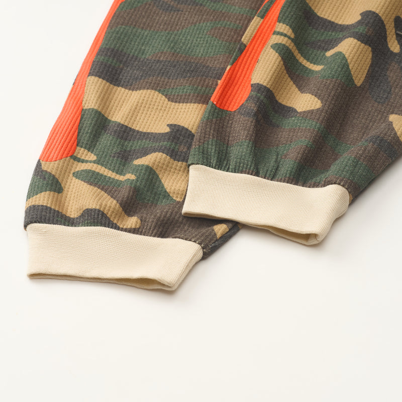Bootleg Forest Camo Skeleton Thermal Crew - Orange (New)