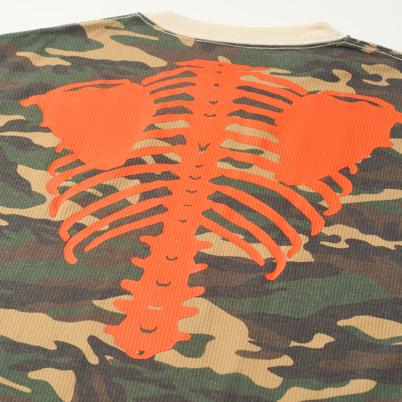Bootleg Forest Camo Skeleton Thermal Crew - Orange (New)