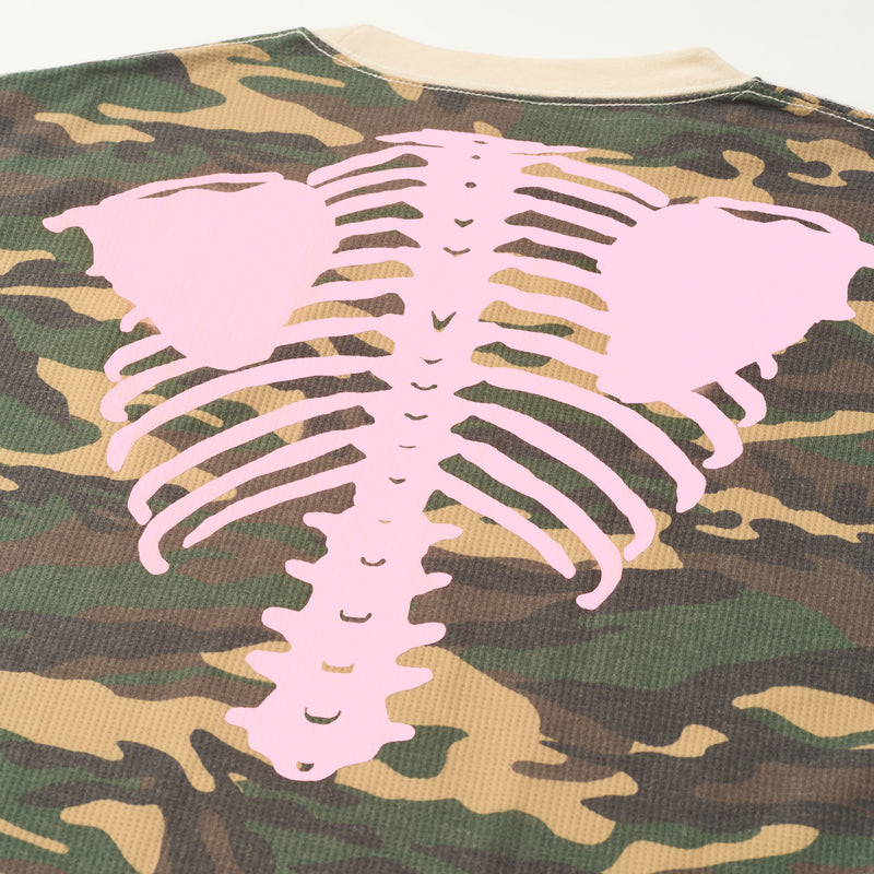 Bootleg Forest Camo Skeleton Thermal Crew - Pink (New)