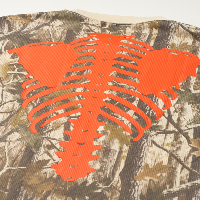 Bootleg Realtree Camo Skeleton Thermal Crew - Orange (New)