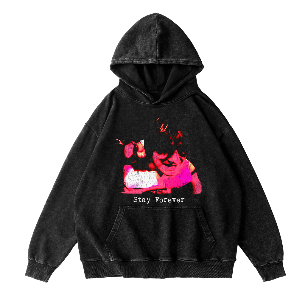 Stay Forever Washed Hoodie - Black (NEW)