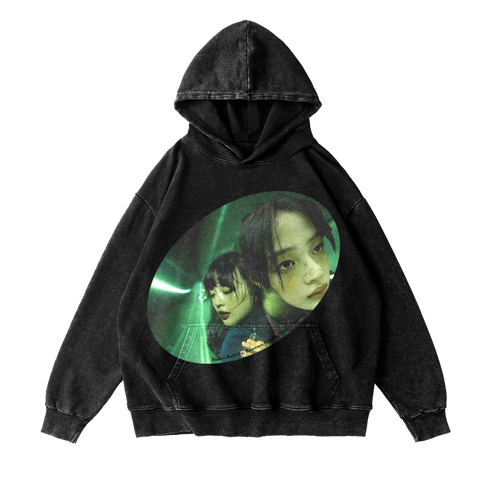 Eyes On Me Washed Hoodie - Black