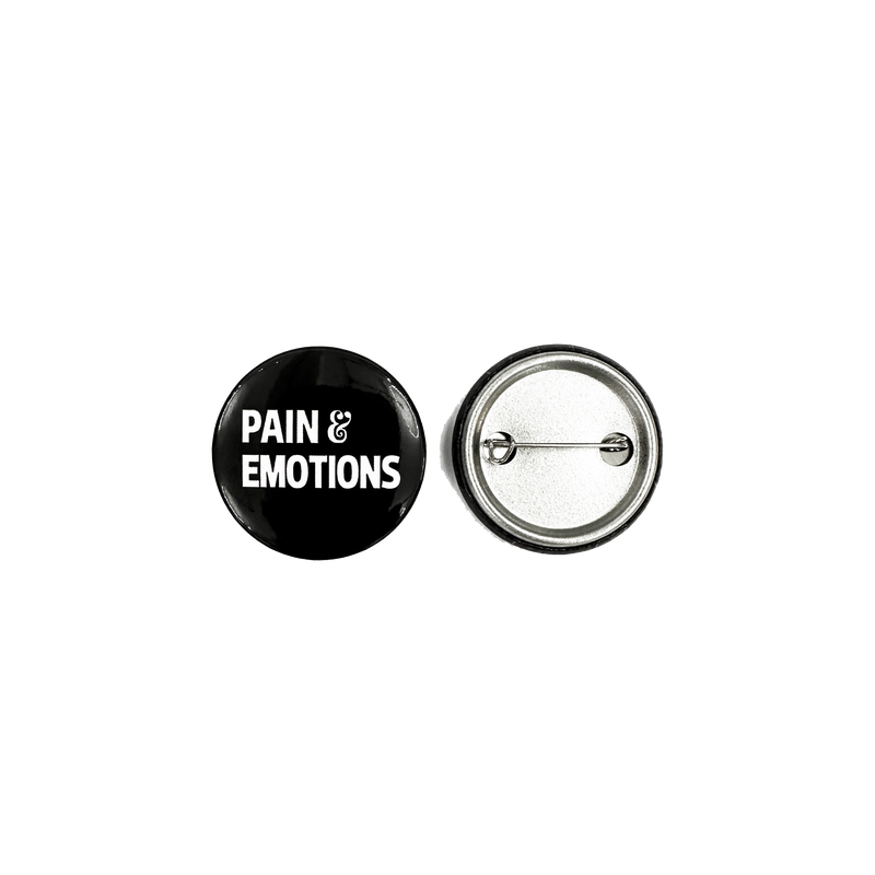Black Pain & Emotions Small Pin Button (NEW)