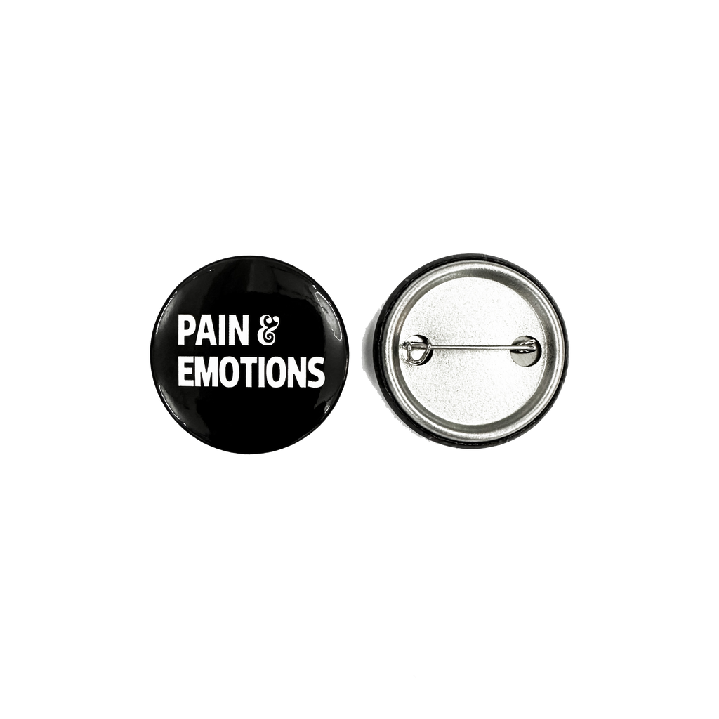 Black Pain & Emotions Small Pin Button (NEW)