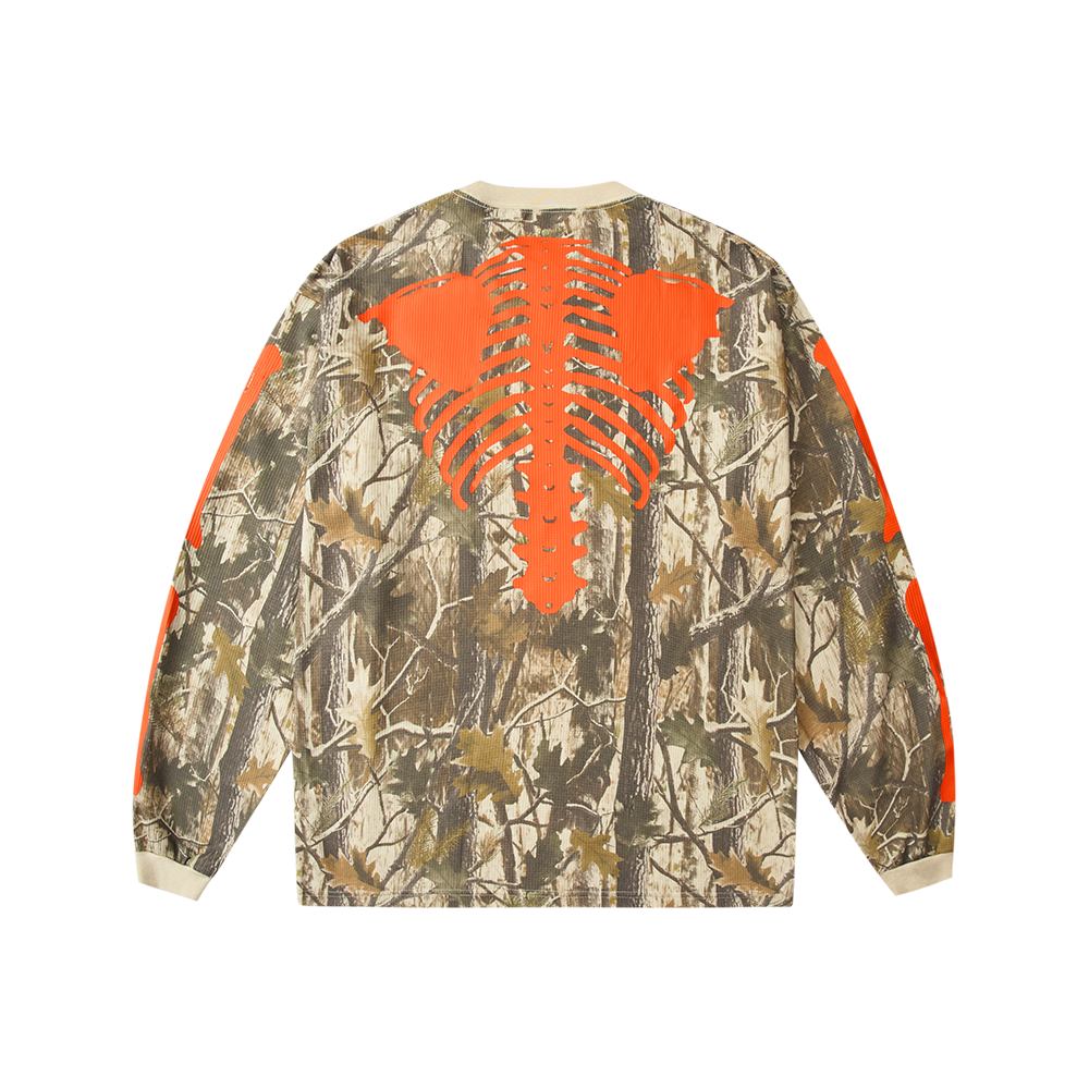 Bootleg Realtree Camo Skeleton Thermal Crew - Orange (New)