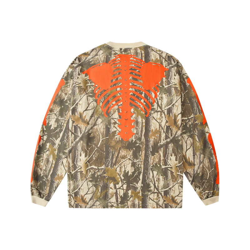 Bootleg Realtree Camo Skeleton Thermal Crew - Orange (New)