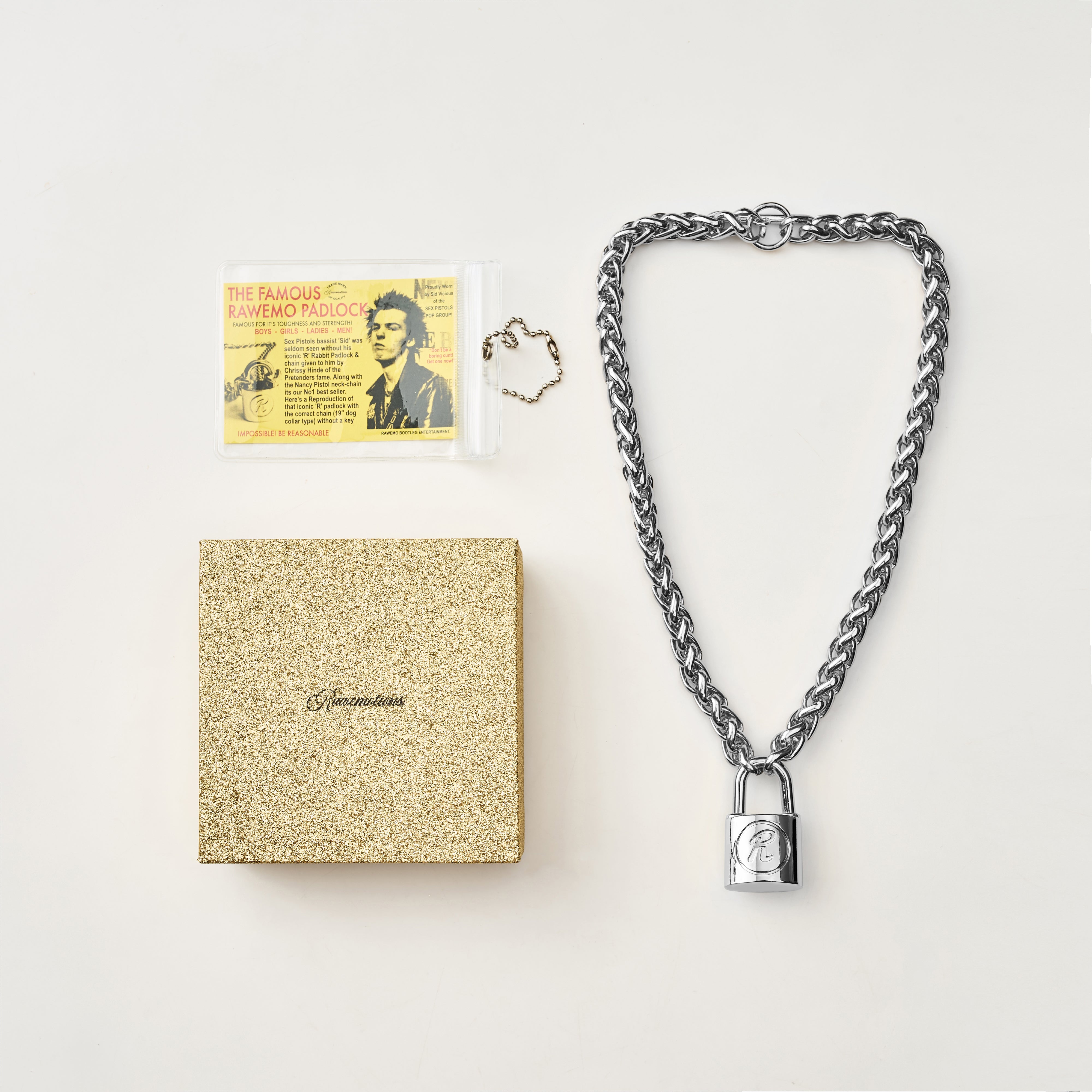 Sex Pistol Bootleg R Padlock Necklace (New)