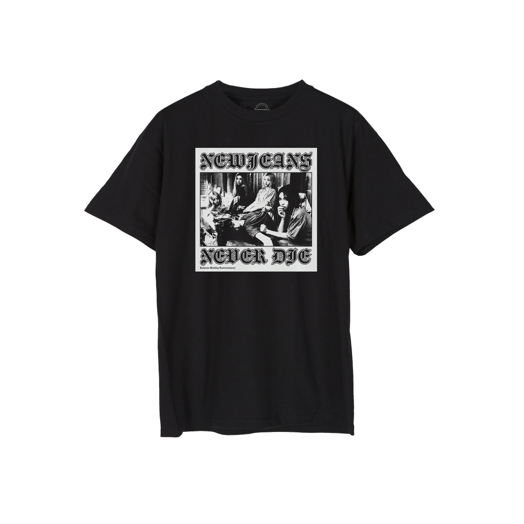 NewJeans Never Die Tee - Black (NEW)