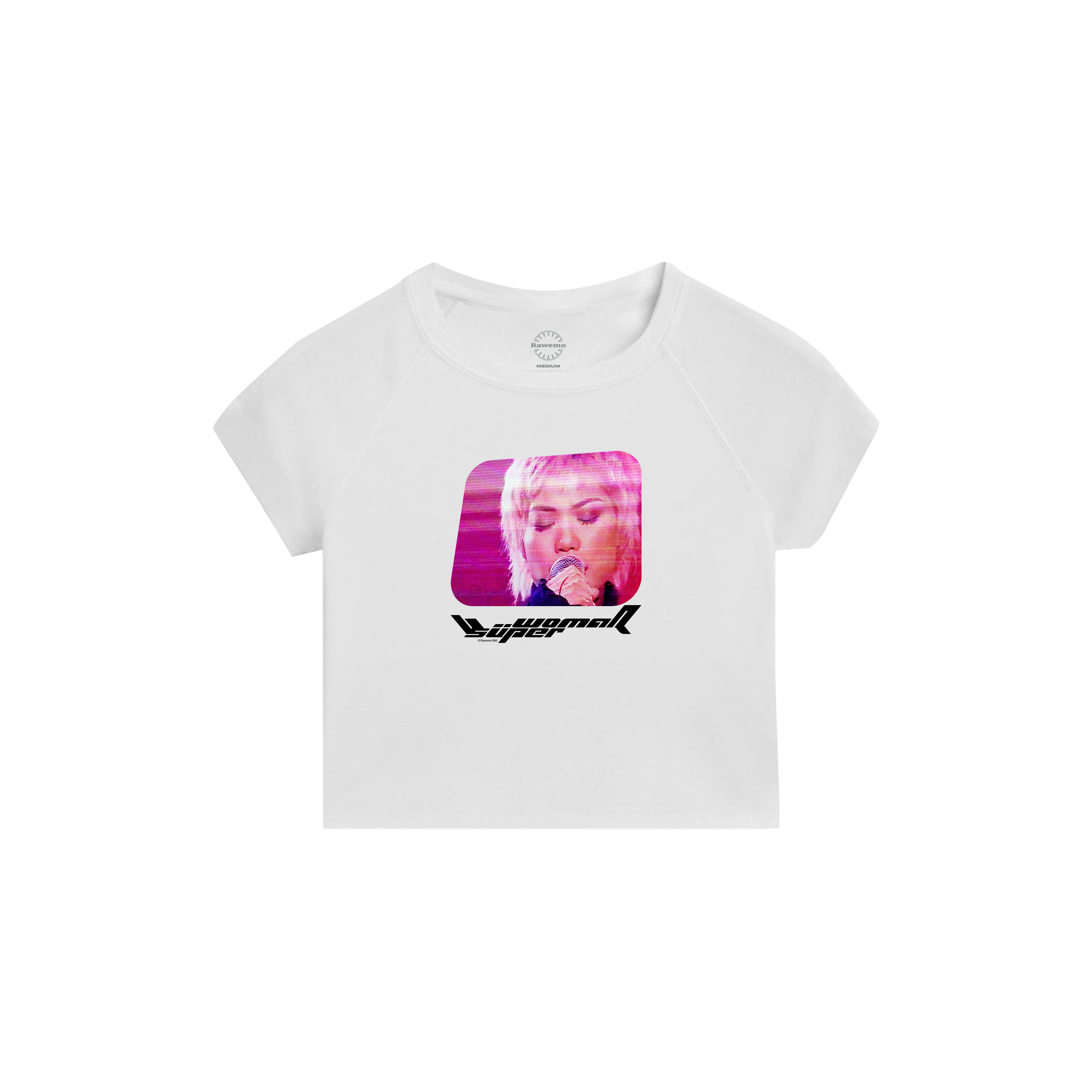 Superwoman Crop Top - White (New)