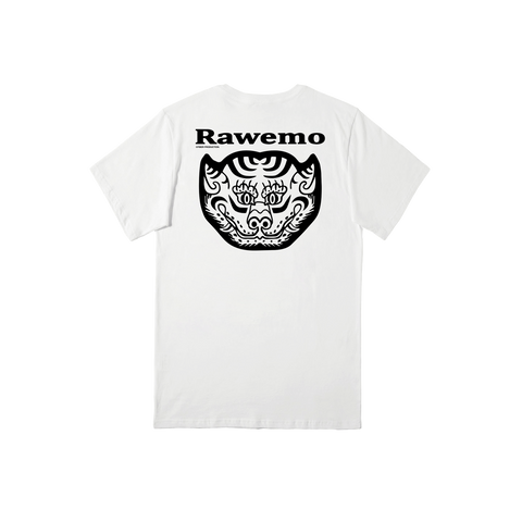 Rawemo Arc Logo Rhinestone Tee - White