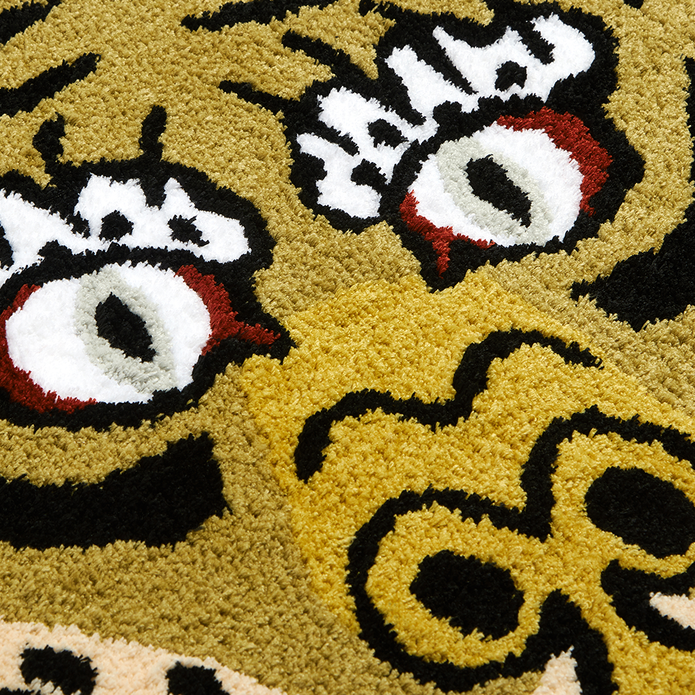 Vintage Tiger Head Door Rug